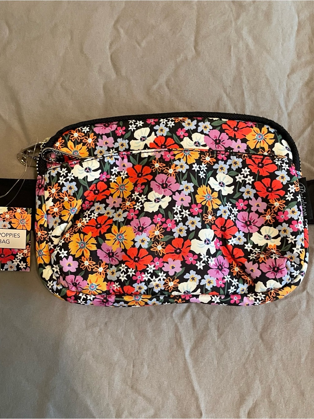 Brighton Black Multi Floral Belt Bag